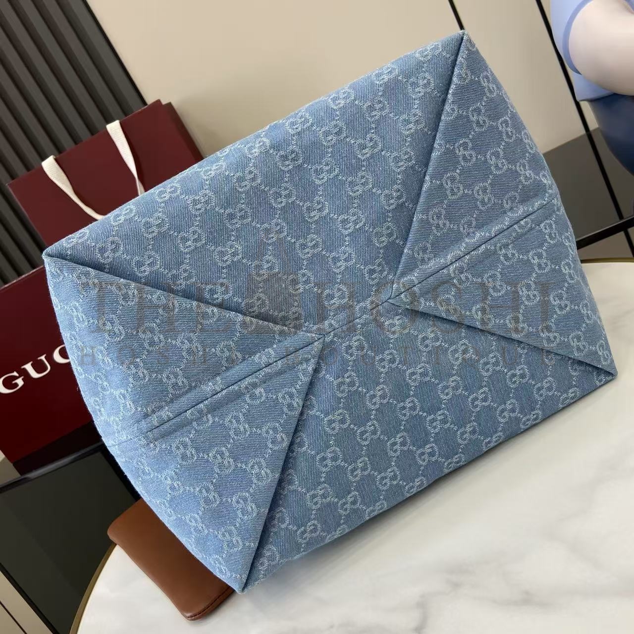 Gvc*1 GG Totissima Denim Tote Bag 30.5x28x27cm Master Quality