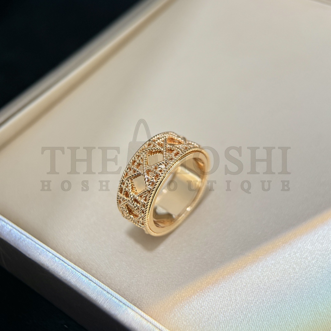 D10r My Jewelry Series Baroque Wide Ring S925 Silver with Rose Gold Plating Master Quality