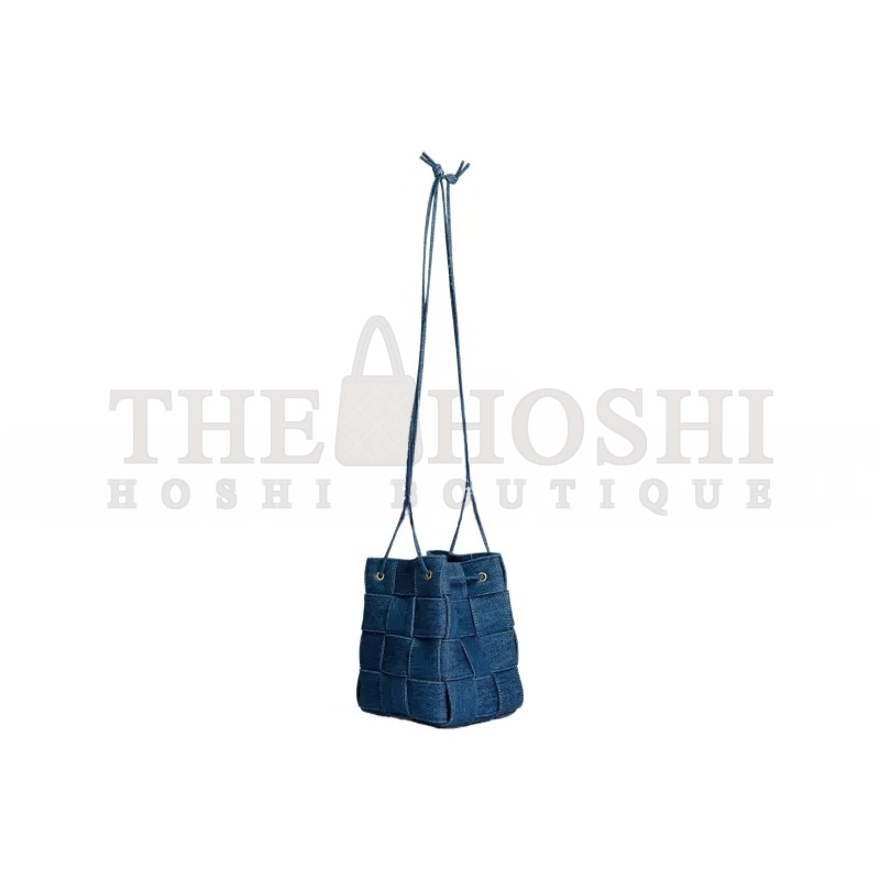 B0tt*ga Ven*ta CASSETTE DENIM BUCKET 743789V2ZB14019 (18*13.5*13.5cm) Master Quality