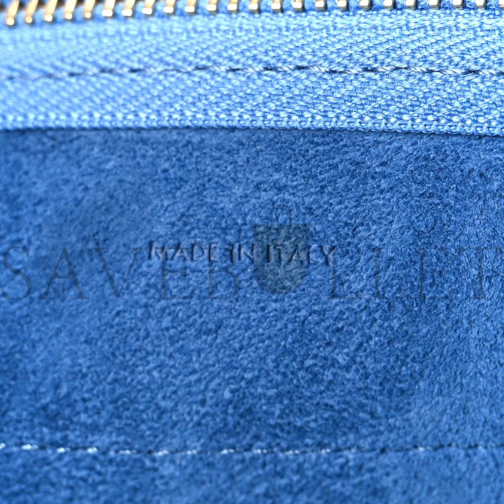 Ce1i*e GRAINED CALFSKIN NANO BELT BAG BLUE (20*19*11cm) Master Quality