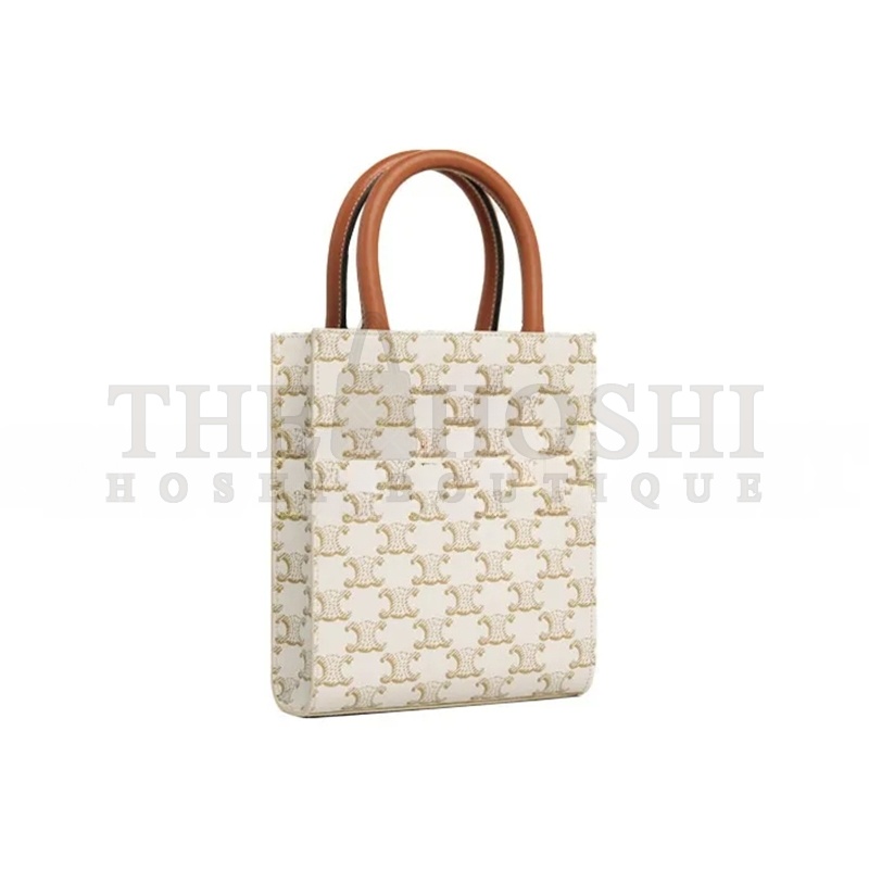 Ce1i*e MINI TOTE IN CABAS TRIOMPHE PRINTS AND LEATHER 194372CYB.01BC (21*17*4cm) Master Quality