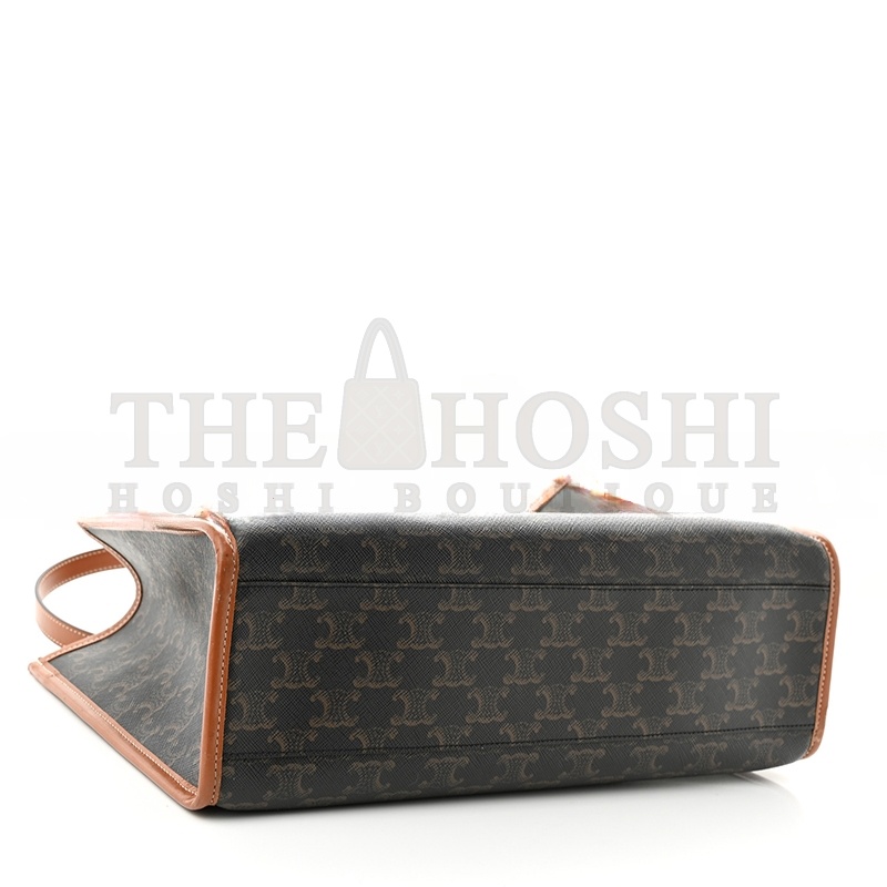 Ce1i*e TRIOMPHE CANVAS CALFSKIN MINI HORIZONTAL CABAS TAN 199742BZJ.04LU (34*23*12.5cm) Master Quality