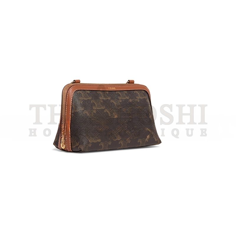 Ce1i*e CLUTCH ON CHAIN CUIR TRIOMPHE IN TRIOMPHE CANVAS AND LAMBSKIN 10E382CBX.04LU (16*11*8cm) Master Quality
