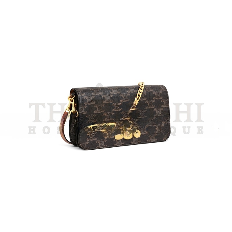 Ce1i*e MULTIPOCHETTE IN TRIOMPHE CANVAS AND CALFSKIN 10L972DQB.04LU (20.5*11*4cm) Master Quality