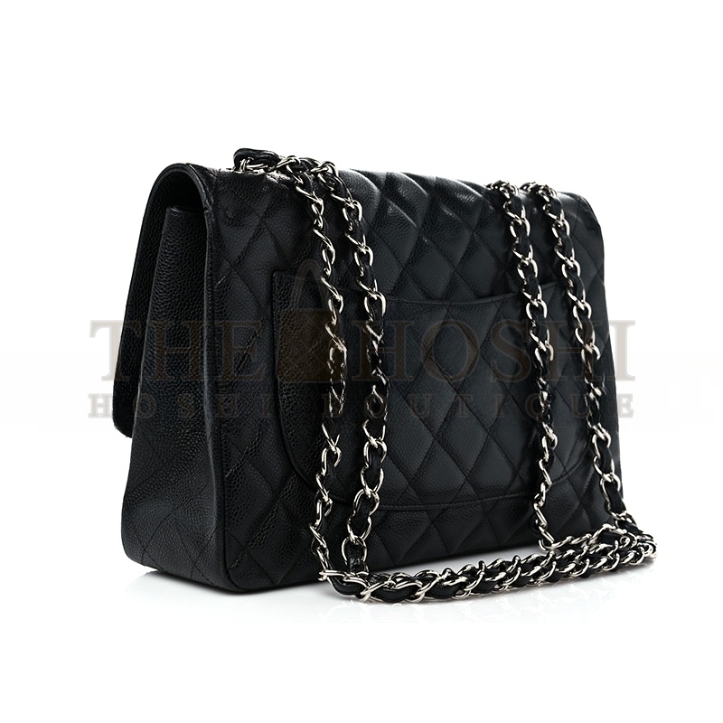 Ch**el CAVIAR QUILTED JUMBO SINGLE FLAP 1190800 (30*20*8cm) Master Quality