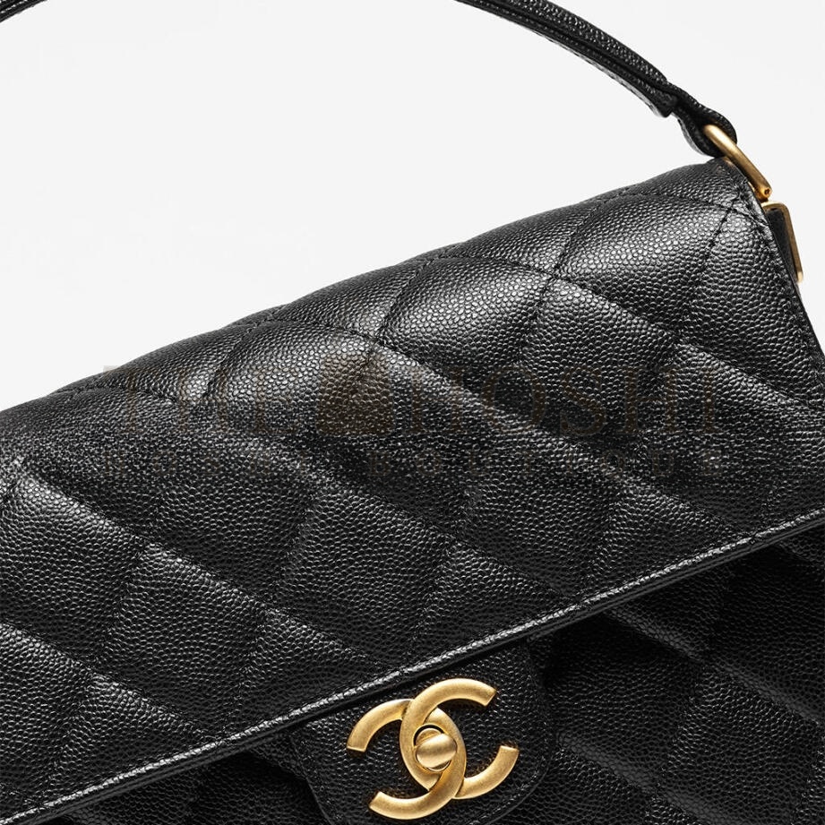 Ch**el SMALL FLAP BAG WITH TOP HANDLE AS5166 (19*14*4.5cm) Master Quality