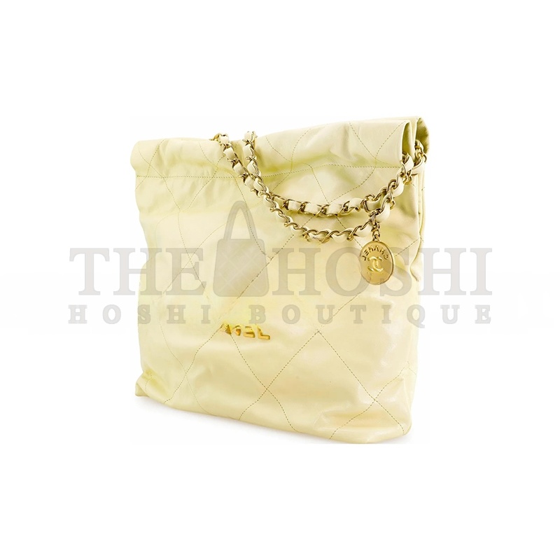 Ch**el 22 BAG YELLOW CALFSKIN GOLD HARDWARE AS3260 (39*35*7cm) Master Quality