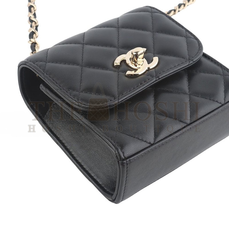 Ch**el TREND MINI CROSSBODY BAG IN LAMB WITH GOLD CC CHAIN A81633 (11*11*5.5cm) Master Quality