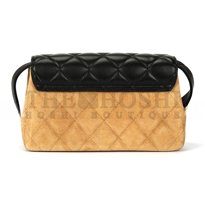 Ch**el BLACK SUEDE FLAP CROSSBODY BAG AP4677 (19.5*11.5*5cm) Master Quality