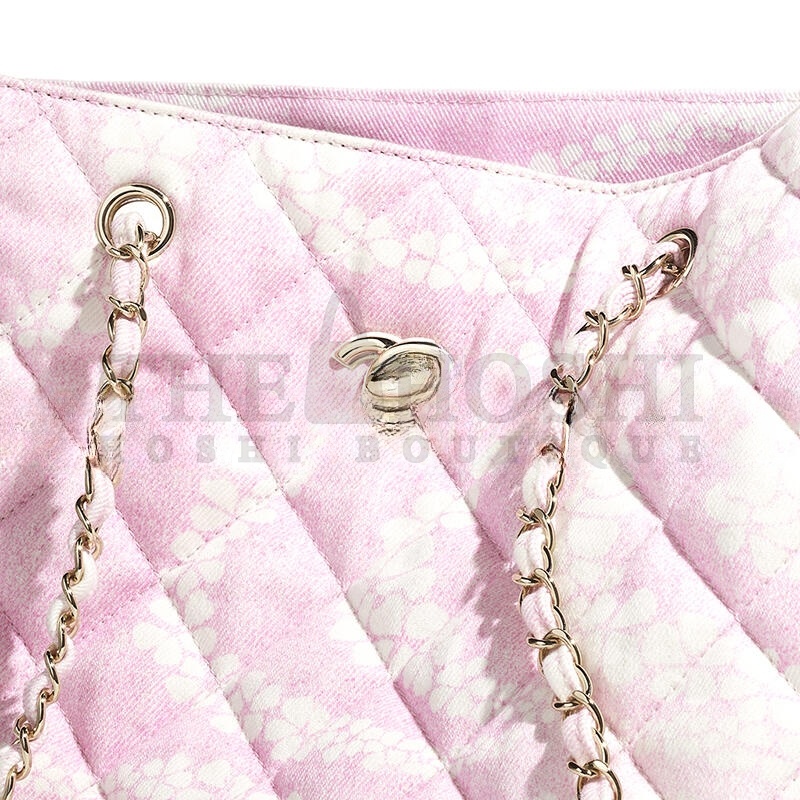 Ch**el COCO BEACH 2025 COLLECTION SHOPPING BAG PRINTED DENIM AS5429 (37*28.5*13cm) Master Quality