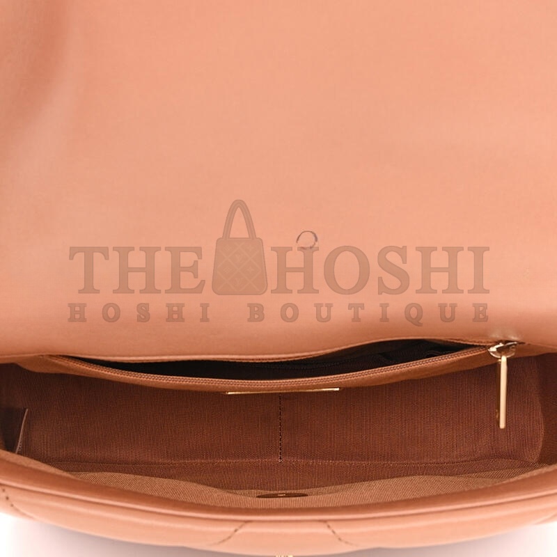 Ch**el LAMBSKIN QUILTED MEDIUM 19 FLAP 1614648 (25*17*8cm) Master Quality