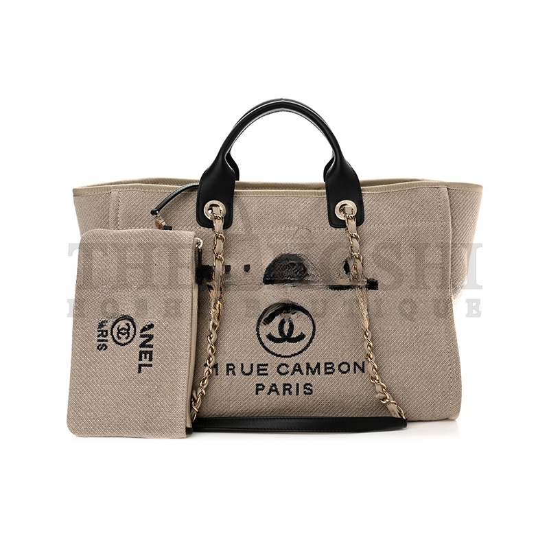 Ch**el MIXED FIBERS MEDIUM DEAUVILLE TOTE 1189087 (38*28*20cm) Master Quality