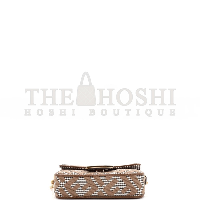 F**di BAGUETTE  BAG ZUCCA HOUNDSTOOTH WOOL MINI (19*11*5cm) Master Quality