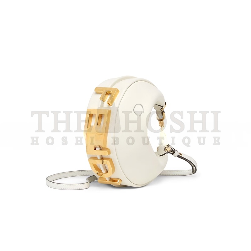 F**di F**diGRAPHY MINI WHITE LEATHER MINI BAG 8BS081A5DYF1HEL (20*13*7.5cm) Master Quality