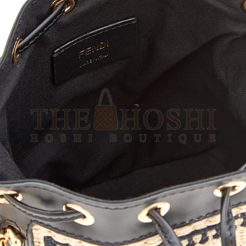 F**di MON TRESOR CROCHET STRAW MINI BAG 8BS010AKMVF0VPJ (19*12*10cm) Master Quality