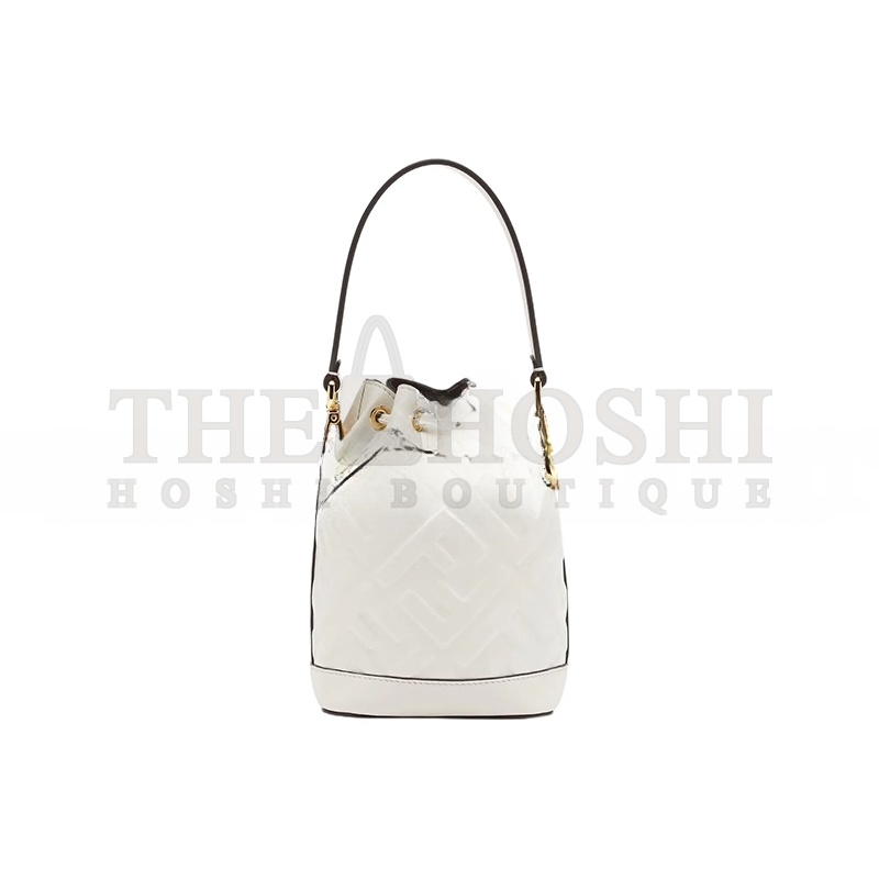 F**di MON TRESOR WHITE LEATHER MINI BAG WITH FF MOTIF 8BS093ANWTF0QVL (18*14*12cm) Master Quality