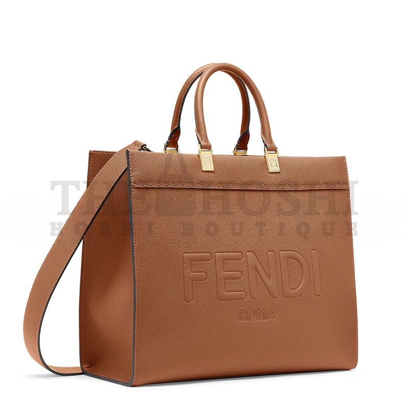 F**di SUNSHINE MEDIUM LEATHER BROWN 8BH386AQF5F1NX9 (35*31*17cm) Master Quality