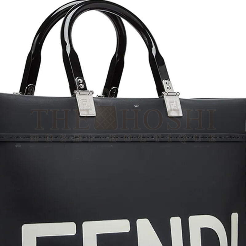 F**di SUNSHINE MEDIUM BLACK LEATHER TOTE BAG 8BH386ABVLF1DG7 (35*31*17cm) Master Quality