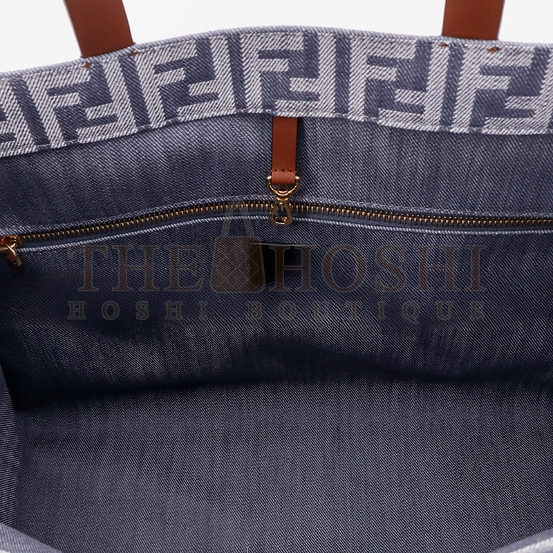 F**di SUMMER TOTE FF JACQUARD FABRIC SHOULDER BAG WITH FRINGES 8BH435AUT4F1SXQ (37*29*16cm) Master Quality