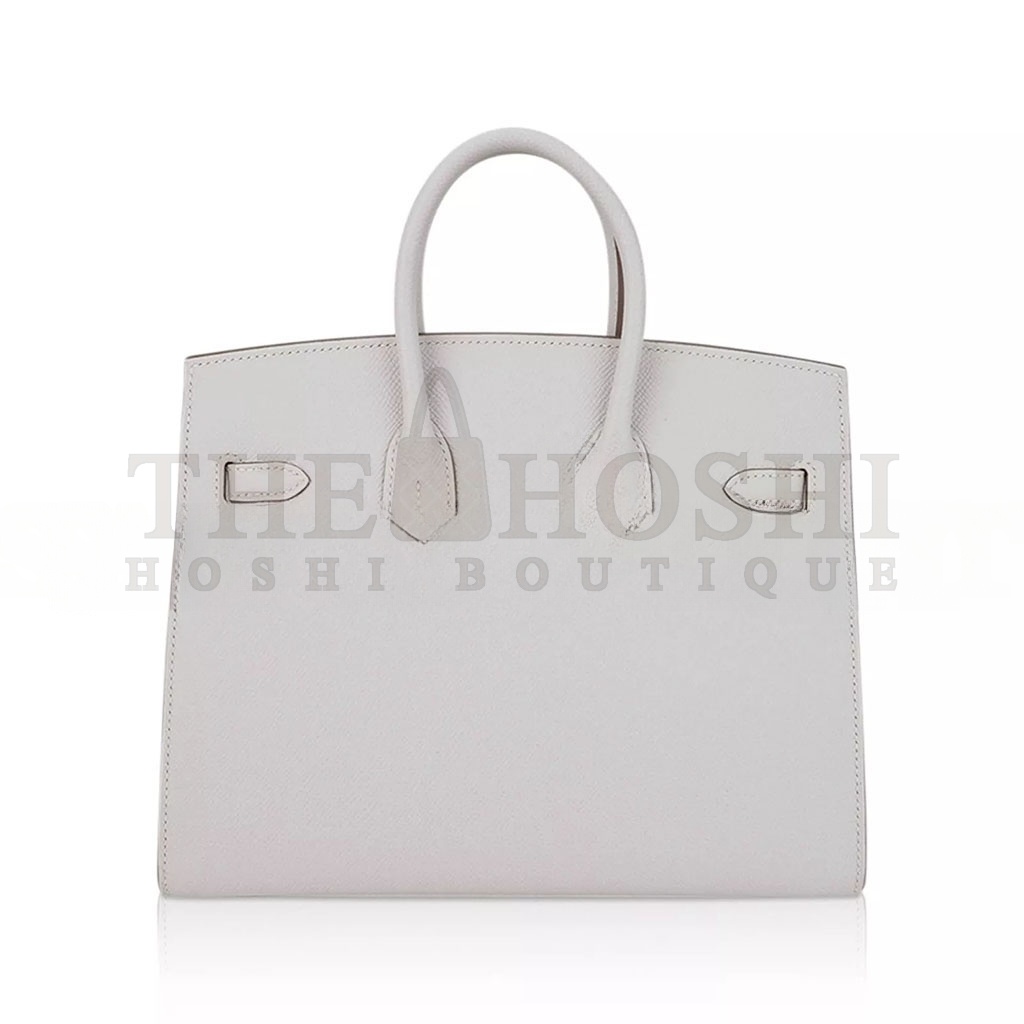 H**me5 BIRKIN 35 EPSOM LEATHER PEARL GREY SILVER BUCKLE LUXURY BAG 205239520901 (35*28*18cm) Master Quality