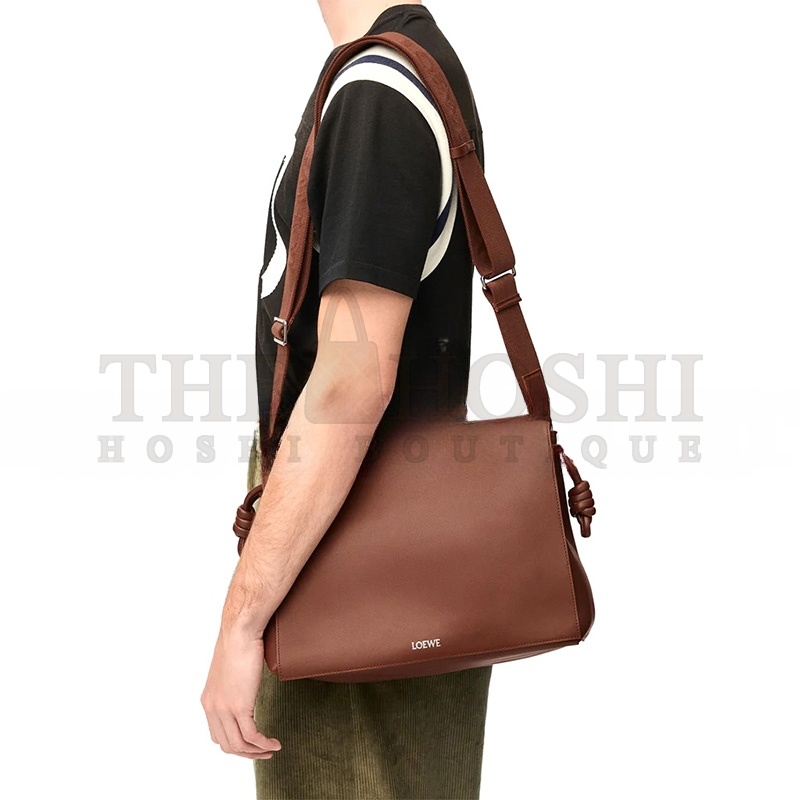 L0ew* FLAMENCO SATCHEL IN SHINY S*pPLE CALFSKIN B411FSAX04 (34*24*12cm) Master Quality