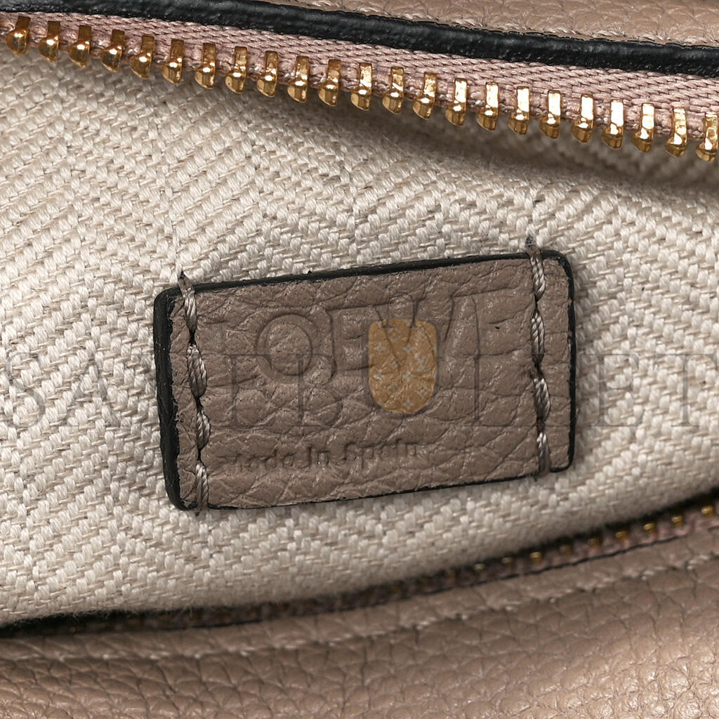 L0ew* CALFSKIN MINI PUZZLE BAG SAND MINK (18*12.5*8cm) Master Quality