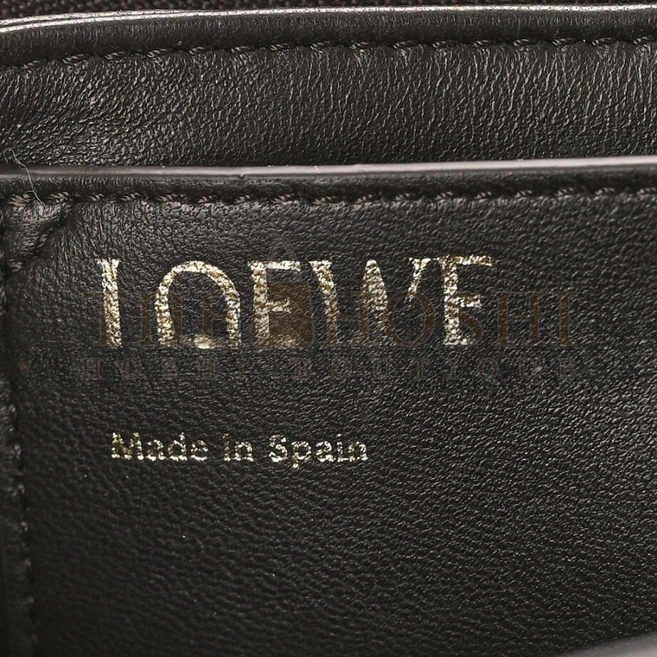 L0ew* LAMBSKIN GOYA PUFFER BAG DARK CHOCOLATE (23*17*8cm) Master Quality