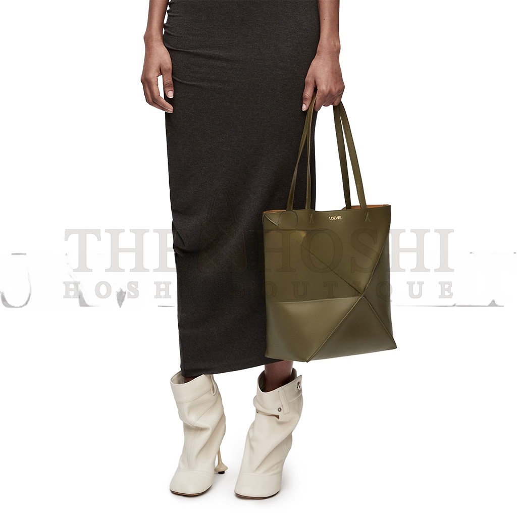 L0ew* MEDIUM PUZZLE FOLD TOTE IN SHINY CALFSKIN A657G50X01 (31.5*25.5*14.5cm) Master Quality