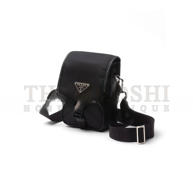 Pra*a RE-NYLON AND SAFFIANO LEATHER SHOULDER BAG 2VD043 (19*14*5.5cm) Master Quality