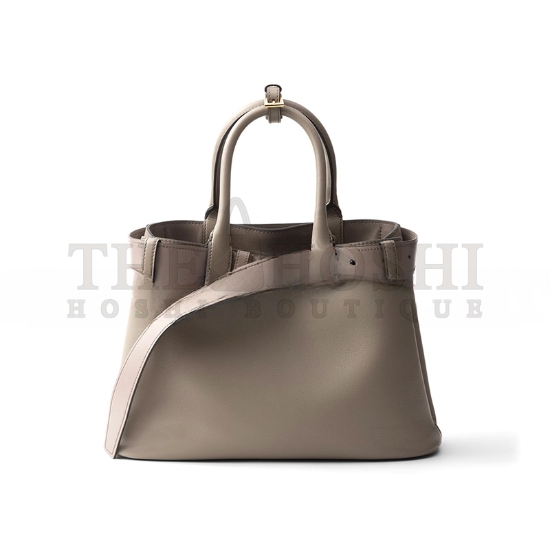 Pra*a BUCKLE LARGE LEATHER HANDBAG WITH BELT 1BA416 (37.5*27.5*14cm) Master Quality