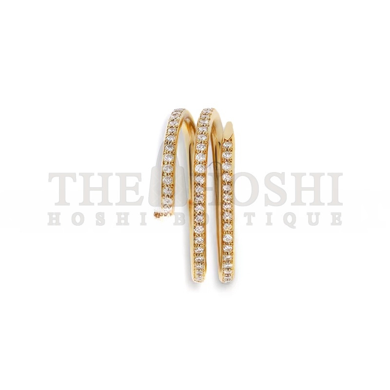 Ca*t1er JUSTE UN CLOU RING, DOUBLE, SEMI-PAVED B4211900 Master Quality