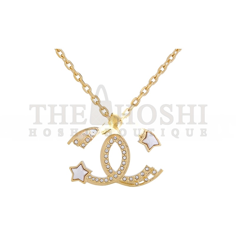 Ch**el DOUBLE C STAR NECKLACE ABC473 Master Quality
