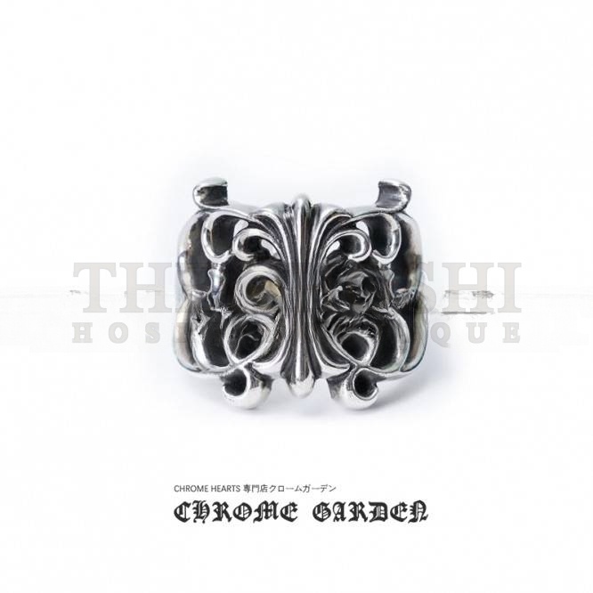 Ch*0me He**ts BUTTERFLY FLORAL CROSS RING Master Quality