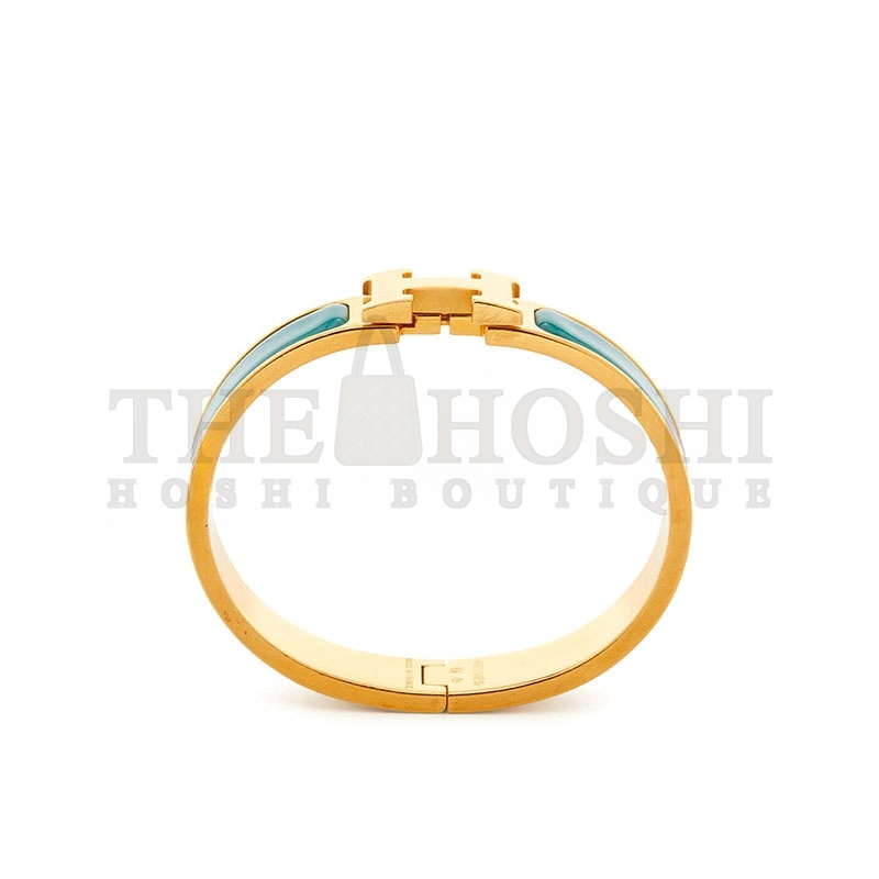 H**me5 CLIC H TURQUOISE ENAMEL GOLD PLATED BRACELET Master Quality
