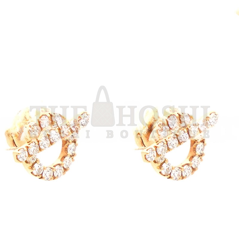 H**me5 FINESSE D1am0nd 18K ROSE GOLD EARRINGS Master Quality