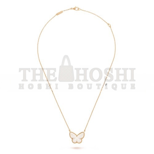 V*n Cl**f  ARPELS LUCKY ALHAMBRA BUTTERFLY PENDANT - YELLOW GOLD, MOTHER-OF-PEARL VCARD99500 Master Quality