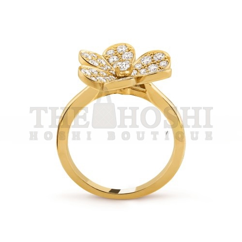 V*n Cl**f ARPELS FRIVOLE RING, 1 FLOWER, SMALL MODEL - YELLOW GOLD, D1am0nd  VCARP2V000 Master Quality