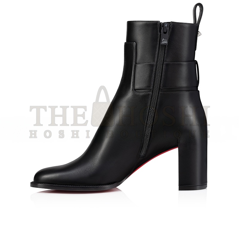 Chr1st1an LOUBOUTIN BOOTY LOCK 70 MM LOW BOOTS-CALF LEATHER-BLACK-WOMEN 1250114BK01 Master Quality