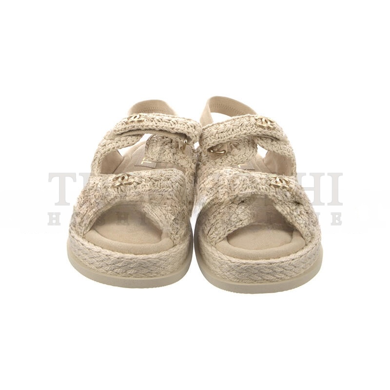 Ch**el INTERLOCKING CC LOGO ESPADRILLES G46339 Master Quality