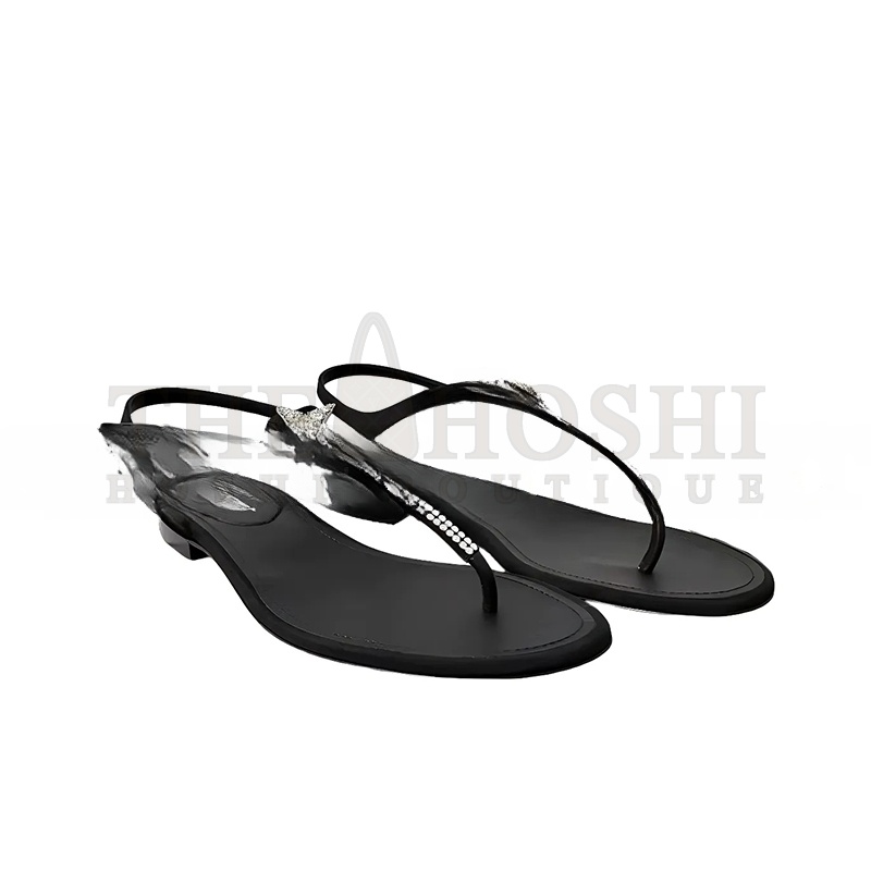 Ch**el SANDALS FOR WOMEN DOUBLE CC PEARL RHINESTONE HARDWARE BLACK BEACH SHOES G36014 X51738 94305 Master Quality