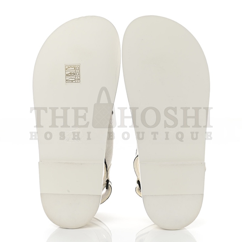 Ch**el CALFSKIN PRINTED ROUND HEAD SANDALS FOR WOMEN BLACK &amp; WHITE G35927 X56386 K3897 Master Quality