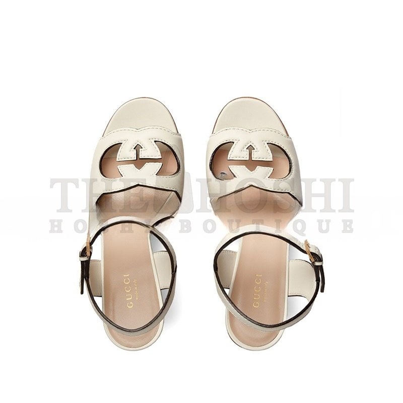 Gvc*1 LEATHER HEEL SANDALS Master Quality