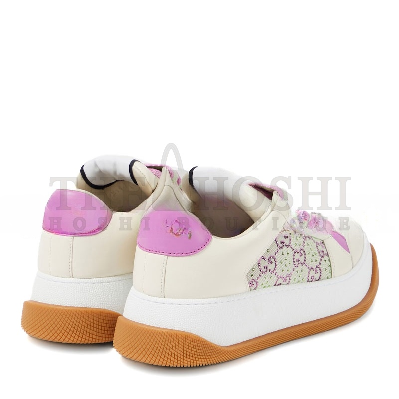 Gvc*1 SCREENER GG CRYSTAL LEATHER SNEAKERS Master Quality