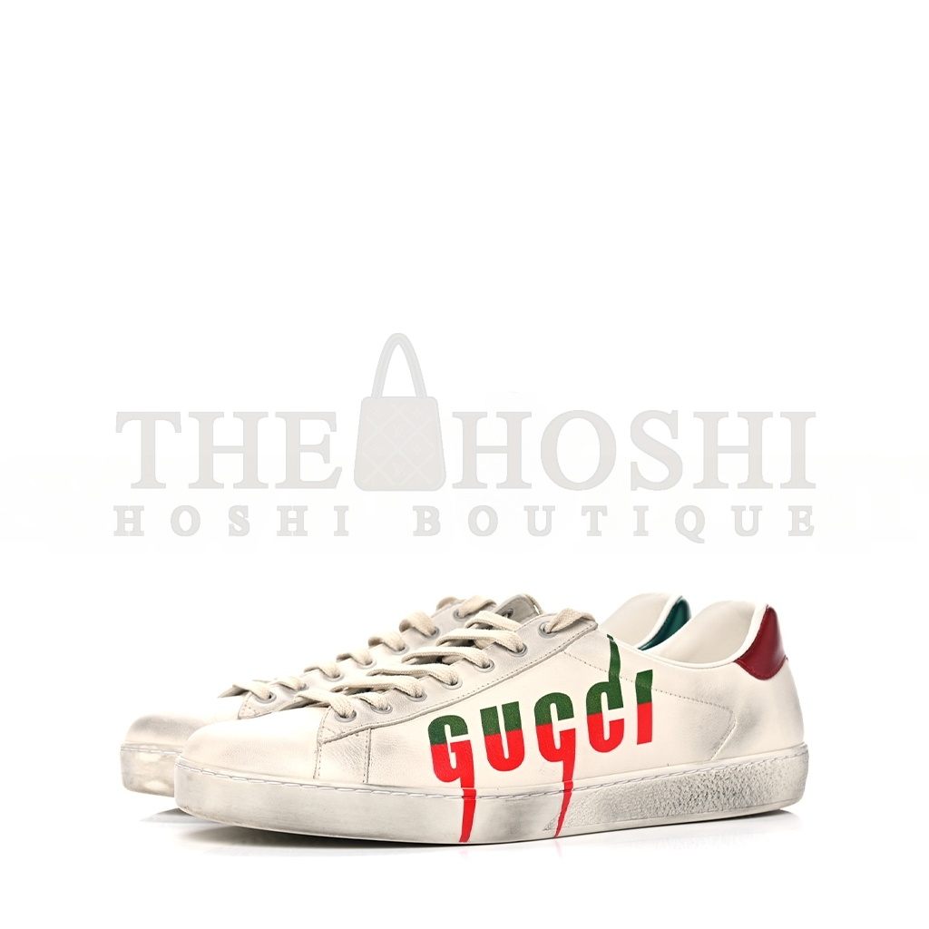 Gvc*1 DISTRESSED CALFSKIN MENS ACE BLADE SNEAKERS 11 923484 Master Quality