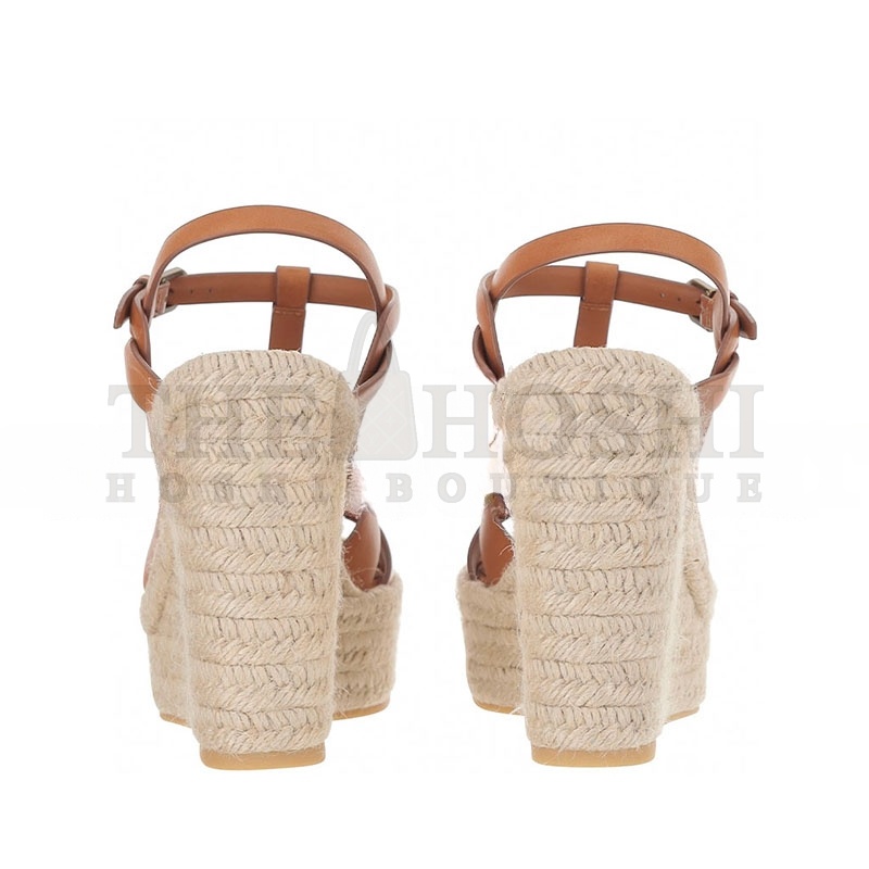 Y51 TRIBUTE WOVEN LEATHER ESPADRILLE WEDGE SANDALS Master Quality